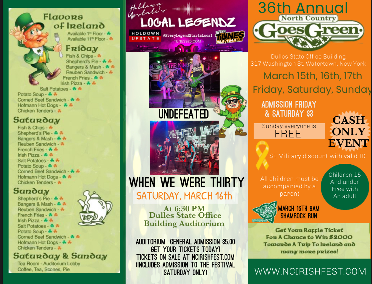 North Country Irish Festival Full Weekend Schedule2024